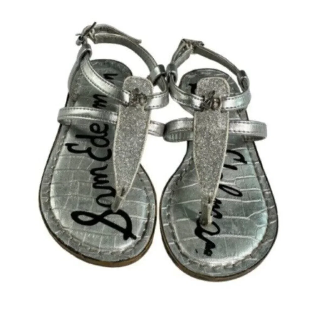Sam Edelman | Silver & Gray Toddler Buckled Sandals Size 11